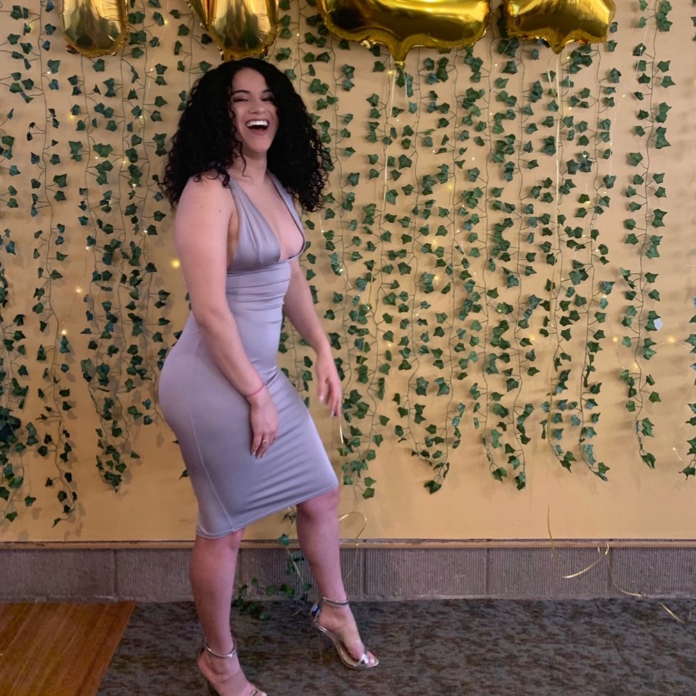 Low plunge dress